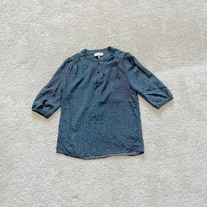 LA‎ FEE MARABOUTEE Atelier Blue Print Blouse  Viscose Made In Italy Size 36 XS